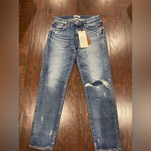 Moussy Vintage Linwood Mid-Rise Distressed Jeans Women Size 29 Japan NEW